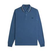 Klassieke polo met gestreepte afwerking Fred Perry , Blue , Heren