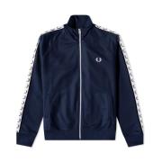 Retro Taped Track Jacket Fred Perry , Blue , Heren