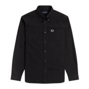 Klassiek Oxford Overhemd Fred Perry , Black , Heren