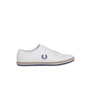 Klassieke leren sneakers met laurierborduursel Fred Perry , White , He...