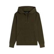 Groene Hoodie met Geborduurd Logo Fred Perry , Green , Heren