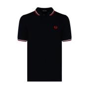 Geborduurd Logo Polo Shirt Fred Perry , Blue , Heren