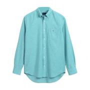 Klassiek Gesneden Overhemd Gant , Blue , Heren