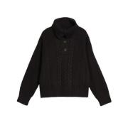 Gezellige Twist Cardigan Gant , Black , Dames