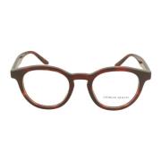 Ronde Metalen Frame Zonnebril Model Giorgio Armani , Brown , Heren