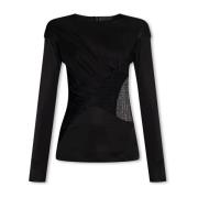 Top met kanten inzetstuk Givenchy , Black , Dames