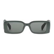 Rechthoekige zonnebril Gg1325S-003 Zilver Gucci , Gray , Dames