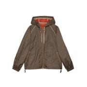 Dubbele G slouch-hoodiejas Gucci , Brown , Heren