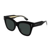 Cat Eye Zonnebril Gg1082S-001 Zwart Gucci , Black , Unisex