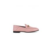 Poederroze Leren Loafers voor Vrouwen Gucci , Pink , Dames