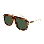 Strip Havana Zonnebril Gucci , Brown , Heren