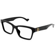 Minimalistische vierkante acetaat zonnebril Gucci , Black , Unisex