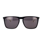 Retro Rechthoekige Zonnebril Gucci , Black , Heren