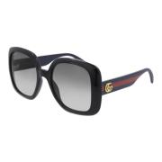 Vierkante zonnebril met web Gucci , Black , Dames