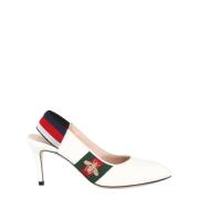 Leather heels Gucci , White , Dames