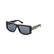 Zwarte zonnebril met rookkleurige lenzen Guess , Black , Unisex