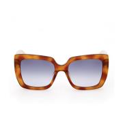 Vierkante zonnebril met blauw verloopglas Guess , Brown , Dames