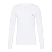 Stretch Eco-Vriendelijk V-Hals T-Shirt - Wit Guess , White , Heren