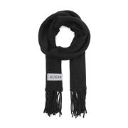 Sjaal met Franjes - Zwarte Tinten Guess , Black , Heren