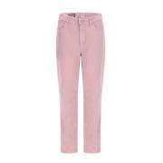 Rechte jeans met hoge taille en relaxte pasvorm Guess , Pink , Dames