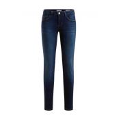 Super Stretch Donkerblauwe Skinny Jeans Guess , Blue , Dames