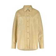 Leren Blouse Helmut Lang , Beige , Dames