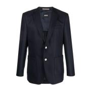 H-Janson-233` wollen blazer Hugo Boss , Blue , Heren