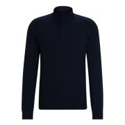 Blauwe Coltrui met Verborgen Rits Hugo Boss , Blue , Heren