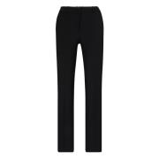 Klieke Broek met Omgeslagen Zoom Hugo Boss , Black , Dames