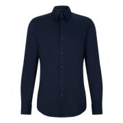 Blauw overhemd met lange mouwen en performance pasvorm Hugo Boss , Blu...