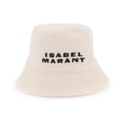Bucket Hat met Geborduurd Logo in Katoenen Twill Isabel Marant , Beige...