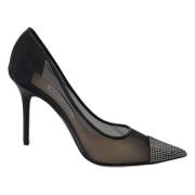 Zwarte Mesh Amika Diamond Pumps Jimmy Choo , Black , Dames