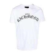 Logo Korte Mouw Katoenen T-Shirt John Richmond , White , Heren