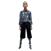 Iconisch Denim Effect Catwalk Shirt John Richmond , Multicolor , Dames