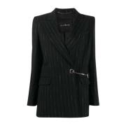 Gestreepte single-breasted blazer John Richmond , Black , Dames