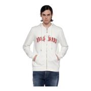 Hoodie met ritssluiting John Richmond , White , Heren