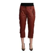 Cropped Trousers Just Cavalli , Brown , Dames