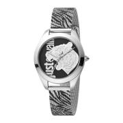 Zilveren Damesmode Horloge Just Cavalli , Gray , Heren