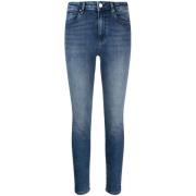 Blauwe Slim-Fit Straight Jeans Karl Lagerfeld , Blue , Dames