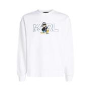 Geborduurde Sweater Karl Lagerfeld , White , Dames