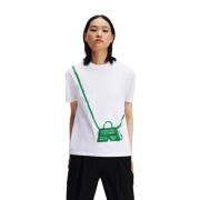 Basis Crew Neck T-Shirt Karl Lagerfeld , White , Dames