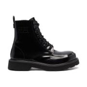 Veterschoenen van Leer Kenzo , Black , Heren