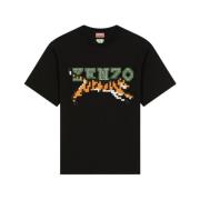 Pixel Print Heren T-shirt - Stijlvol en Modern Kenzo , Black , Heren