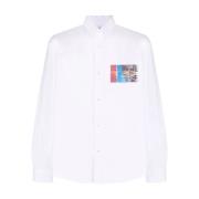 Stijlvolle Katoenen Casual Overhemd Kenzo , White , Heren