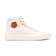 Witte hoge sneakers met geborduurd motief Kenzo , White , Heren