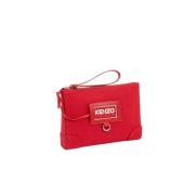Rode tas geïnspireerd op reizen met badgehouder Kenzo , Red , Dames