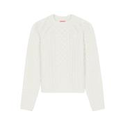 Ronde Gebreide Trui Kenzo , White , Dames