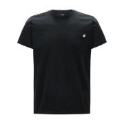 Blauwe Diepte Sigur T-Shirt K-Way , Black , Heren