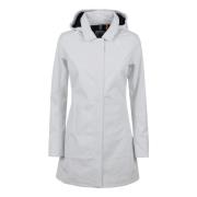 Witte Bonded Jas met Afneembare Capuchon K-Way , White , Dames