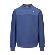 Comfortabele Katoenen Sweatshirt voor Heren K-Way , Blue , Heren